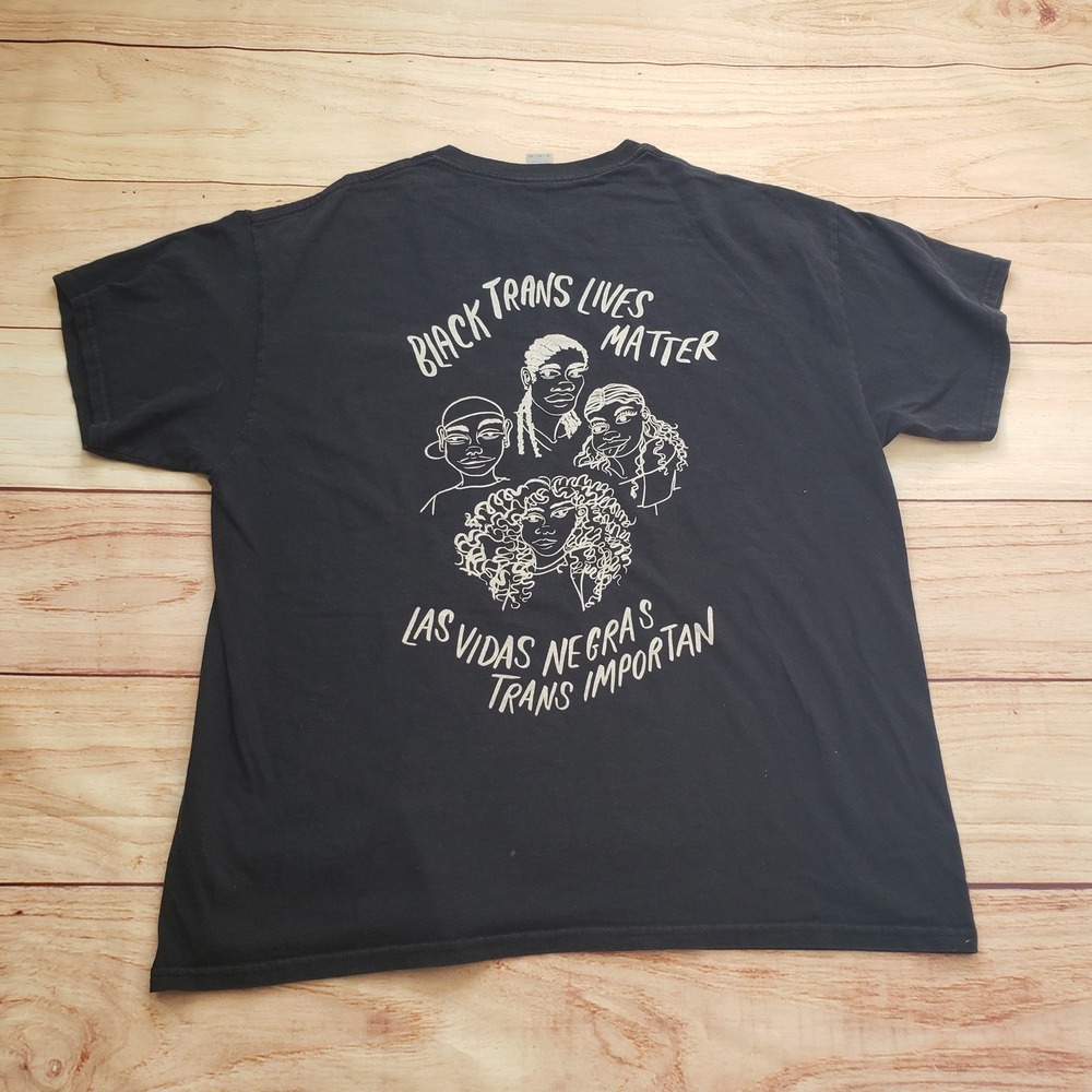 Papi Juice Black Trans Lives Matter Shirt Mens XL Black Pocket LGBTQ Tee Gay